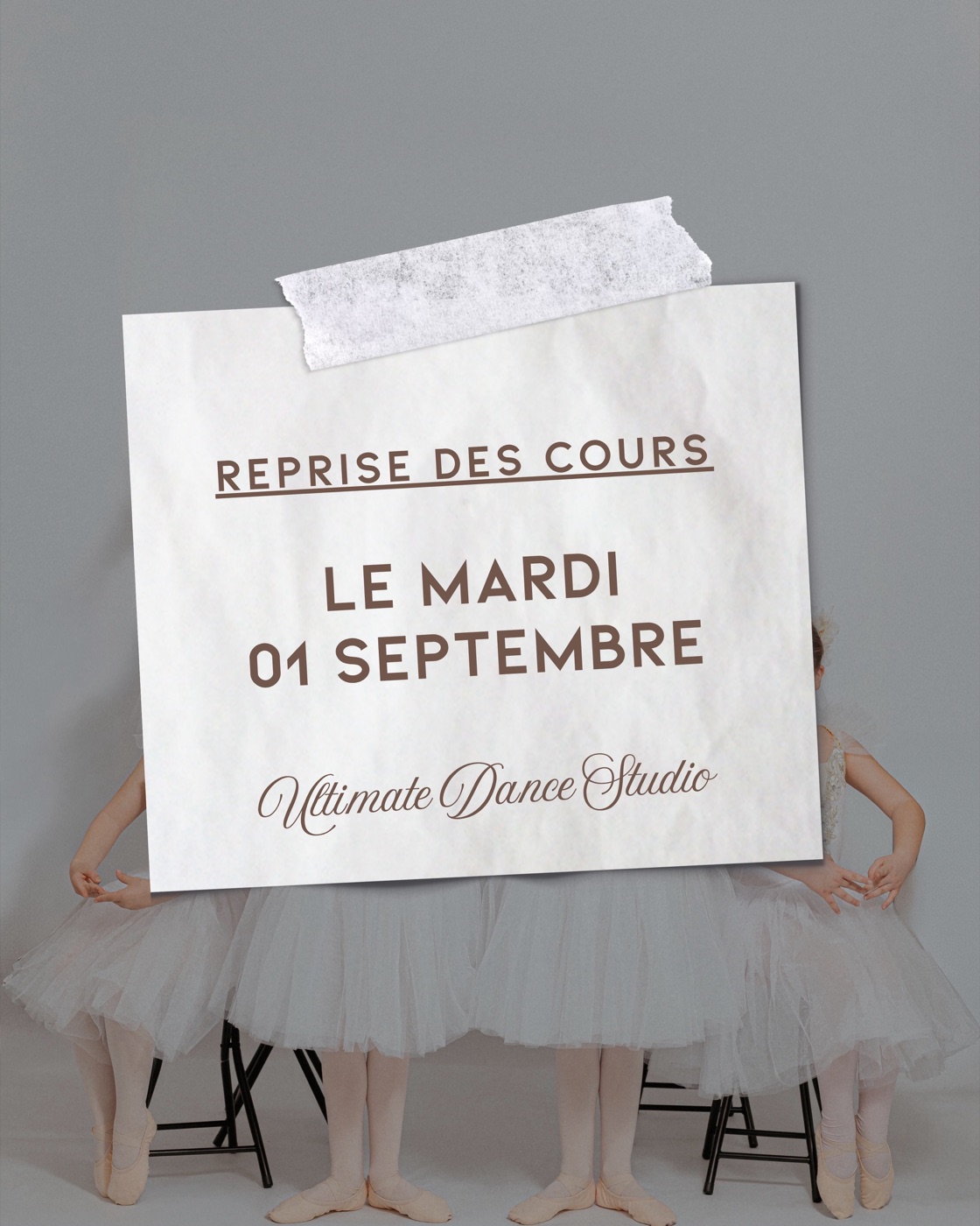 Affiche — reprise des cours le mardi 1er septembre