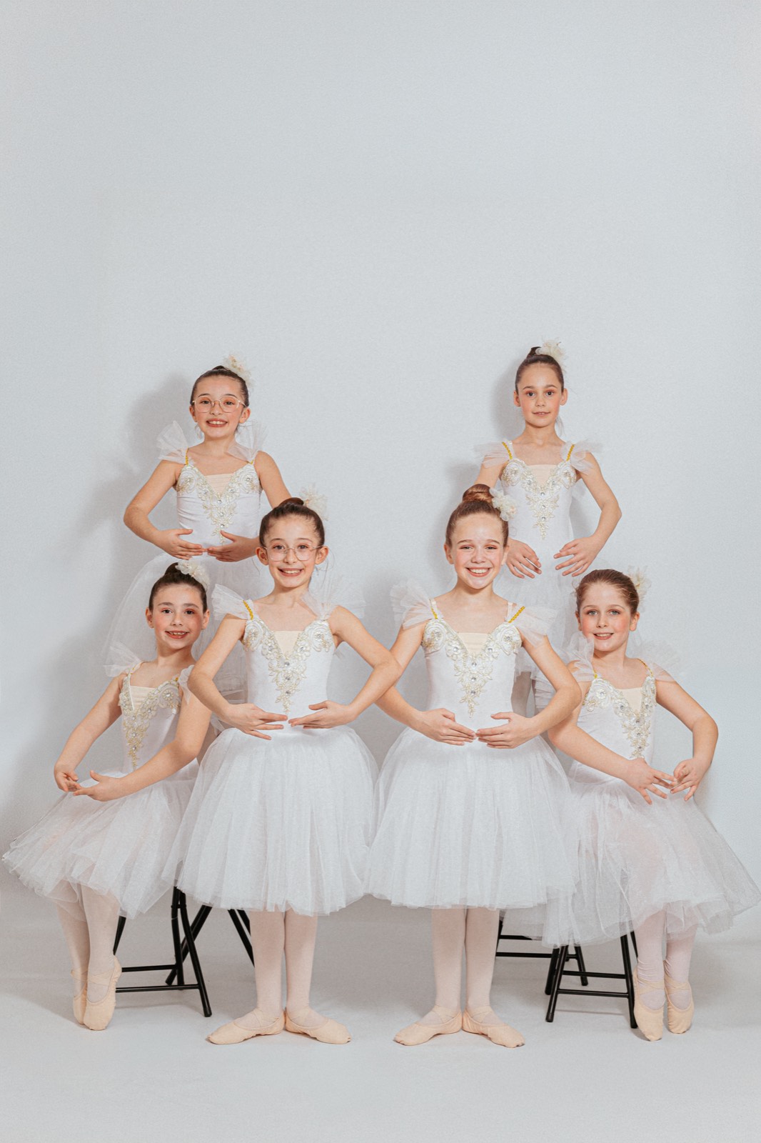 Les petites ballerines en tutu blanc