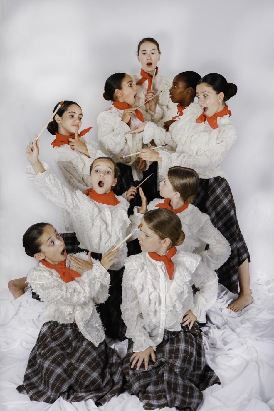 Les enfants en shooting studio